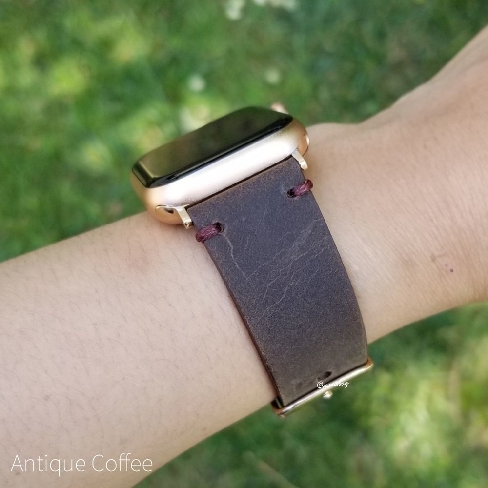 Premium Leather Apple Watch Band Straps Gray